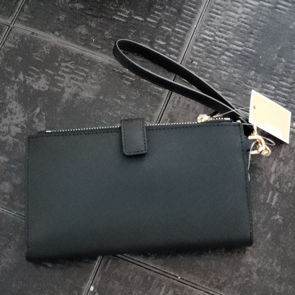 ๐HP Michael Kors Black Wristlet/Wallet Double Zip - Picture 2 of 5